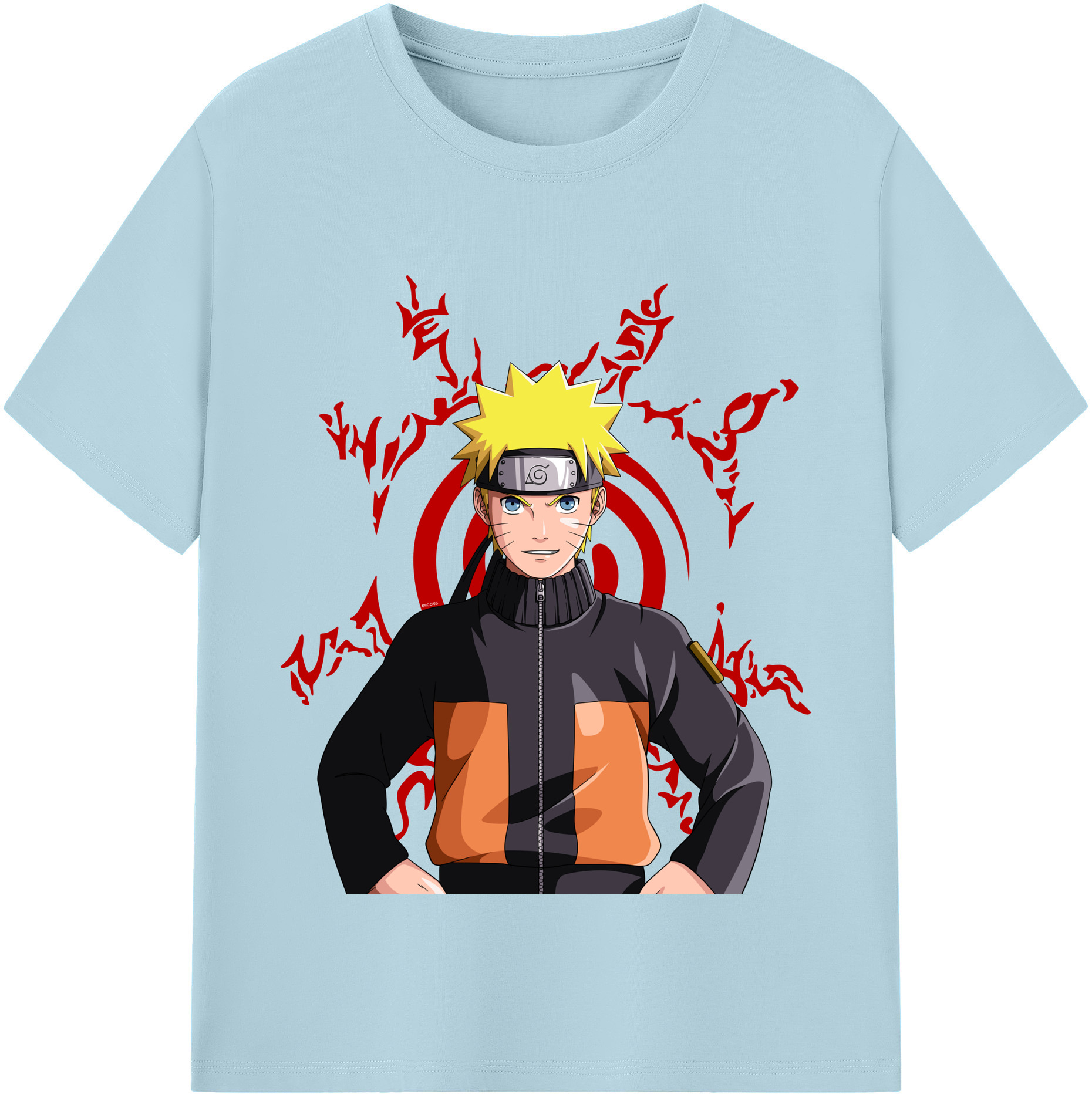 （画像用） NARUTO -ナルト- うずまき ナルト Uzumaki Naruto 綿100％半袖Tシャツ（フロントプリント）